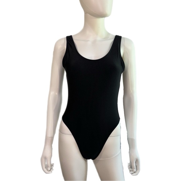 Zaful High Cut Backless Black Swimsuit - Picture 1 of 7